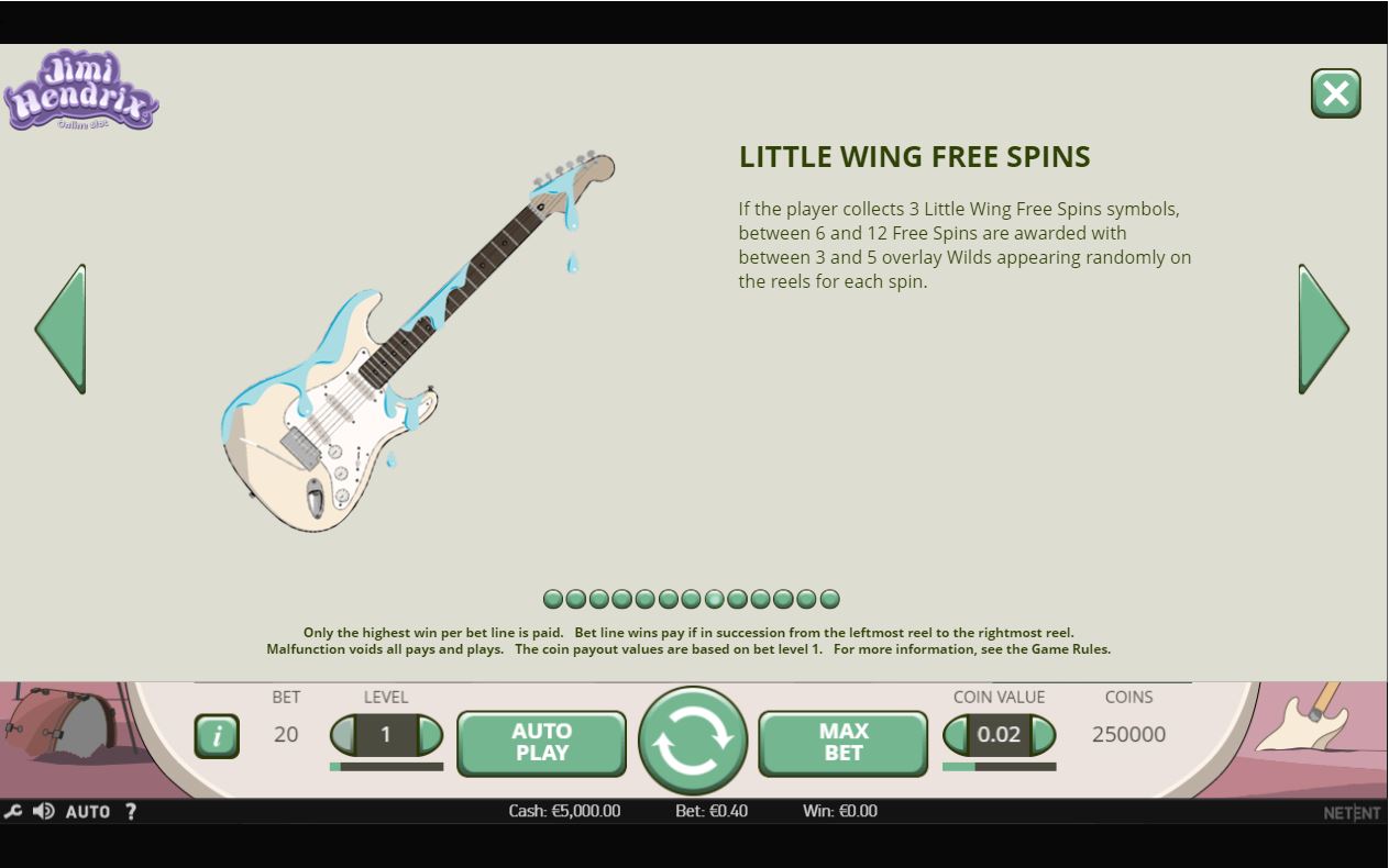 Jimi Handrix Free Spins